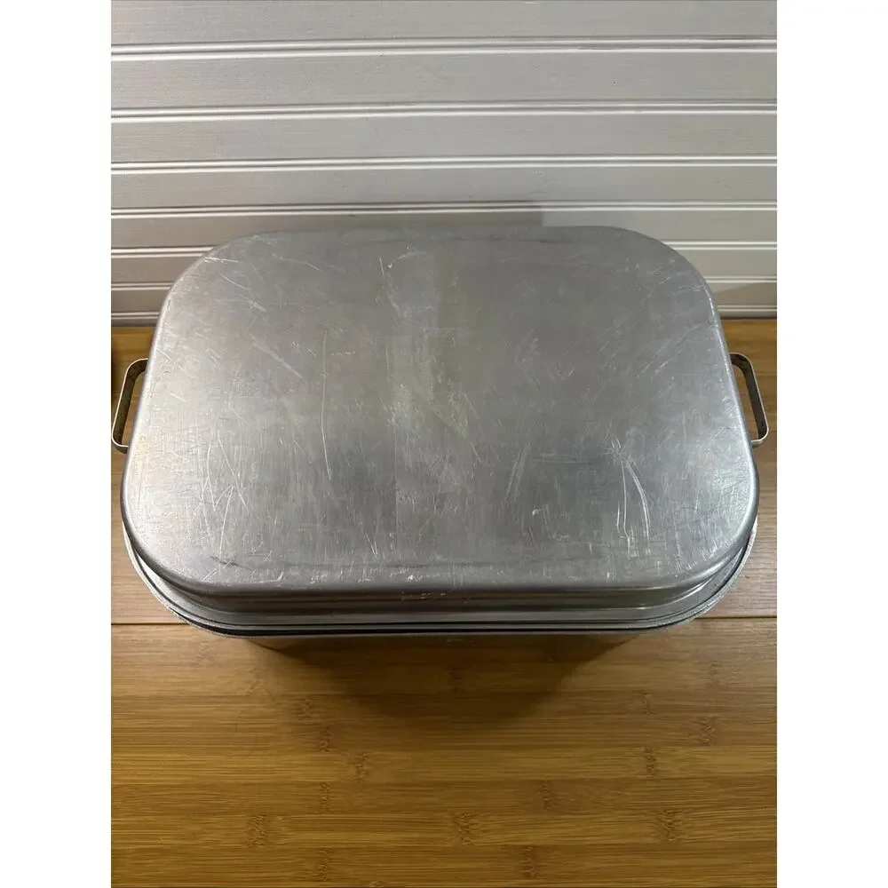Wear Ever Deep Roaster Aluminum Roasting Pan Vintage 5 Pc Set w Inserts 825-FR